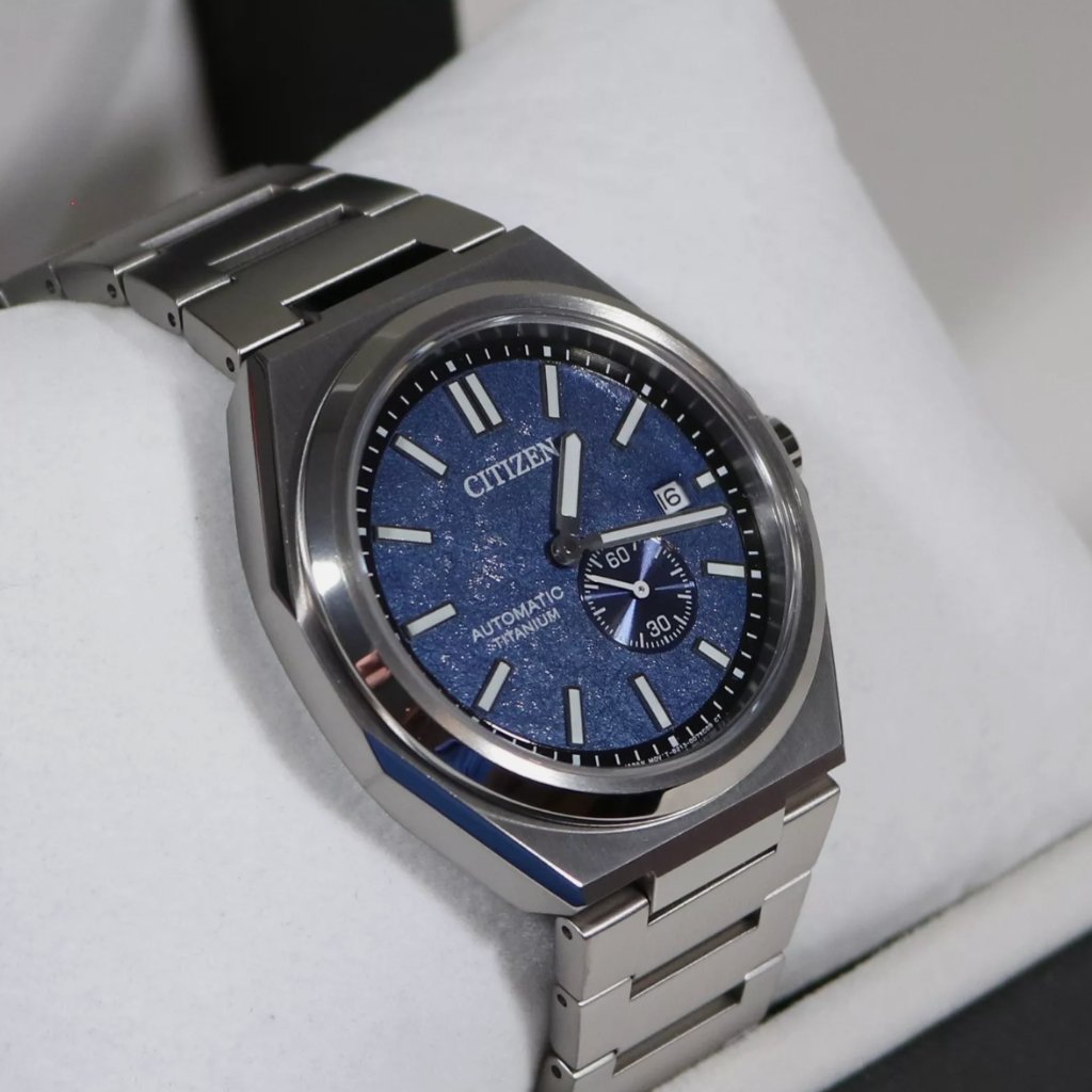 Citizen Titanium Blue Dial Mens Automatic Watch